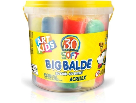 Plasticina ACRILEX Art Kids Soft Balde (Idade Mínima: 3 anos)