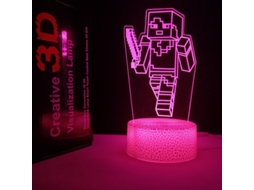 Minecraft 1 Crack Night Light, presente criativo, decoração de sala de jogos, toque colorido, S Slowmoose