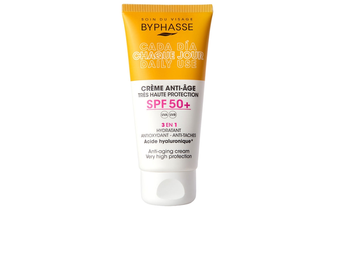 Creme Facial Antienvelhecimento - Byphasse - Spf50+ - Hidratação - À Prova D'água - 50 Ml