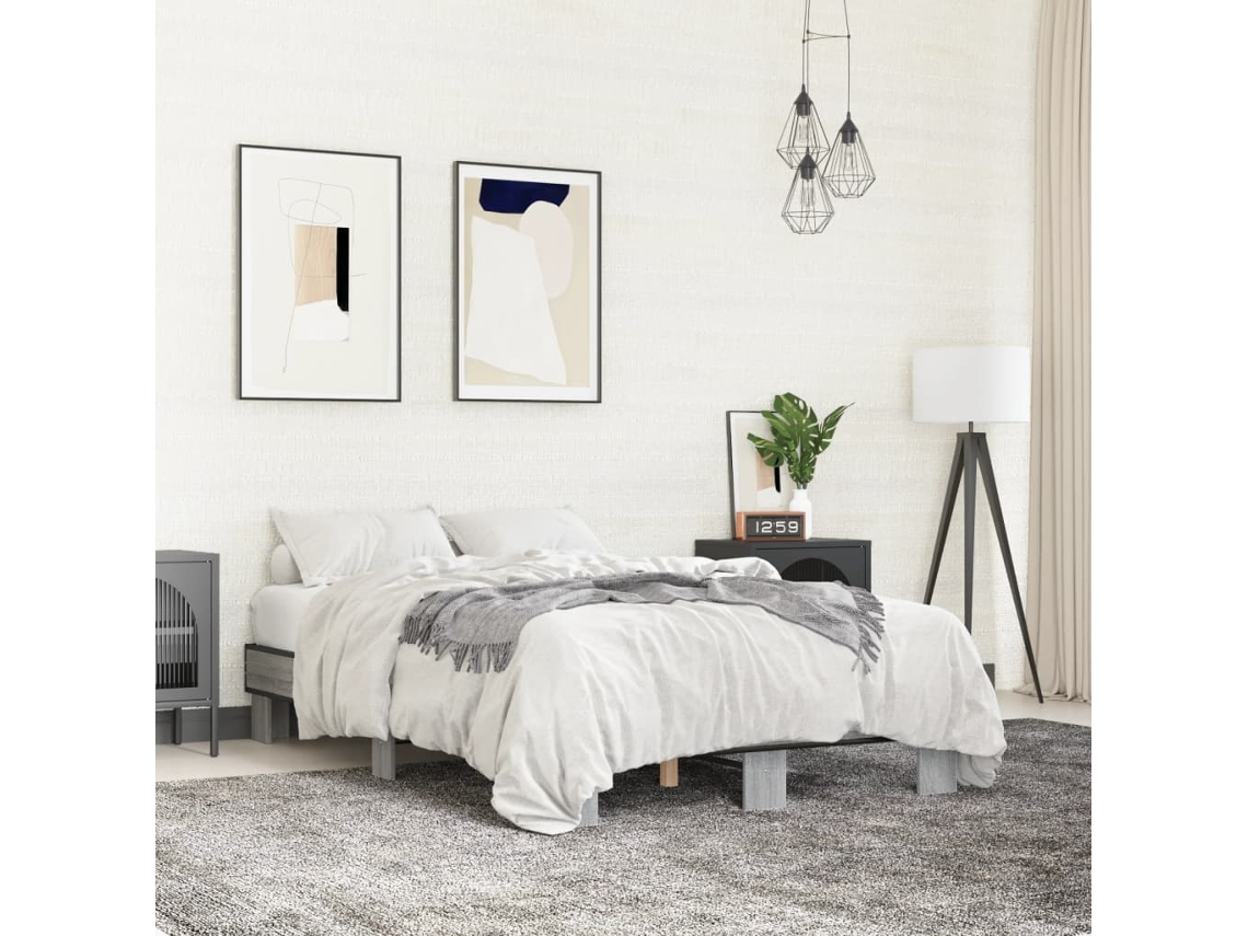 Vidaxl Estrutura De Cama 120x200 Cm Derivados Madeira/metal