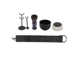 2026 kit de Barbijo para Hombre: Cepillo, Taza, Soporte, Jabón Y Paño de Afilar para Afeitado Y Cuidado de Barba