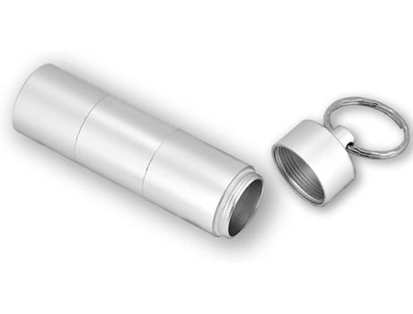 Porta-chaves À Prova De Água Unissexo Gjnods Pill Box Minium Small Outdoor Capsule Branco