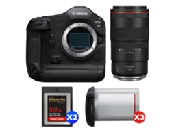 Eos R1 + Rf 100mm F/2.8 L Macro Is Usm + 2 Sandisk 512gb Extreme Pro Cfexpress Type B + 3 Canon Lp e19 + Ebook Pricedirect CANON