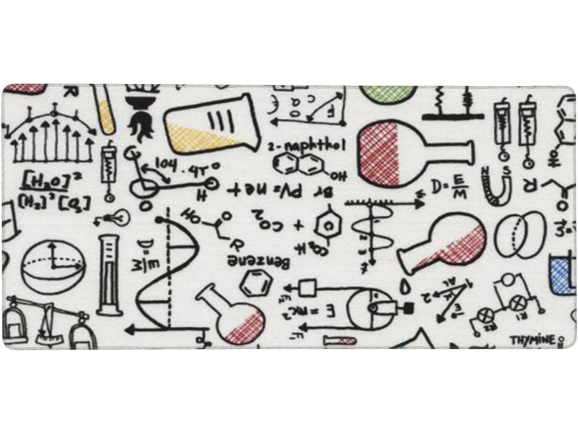 Mouse Pad Grande para Computador com Base de Borracha Antiderrapante, 40 X 90 Cm, Ideal Experimentos Química e