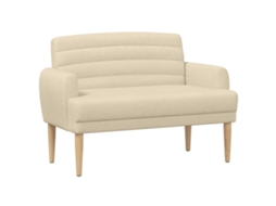 Conjunto 1 Sofá Para Dois Vidaxl Creme Tecido (116 X 67 X 80 Cm)