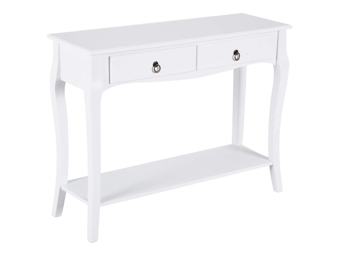 Mesa De Console, Design Elegante, Armazenamento Funcional, Branco