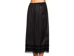 2026-petticoat Largo Para Mujer De Encaje Falda Interior Falda Rnu Xl Negro