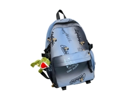 Laxiscreed - Mochila Casual Para Homens Jovens Estudantes, Estilo Moderno E Novo, Cor Gradiente Com Graffiti