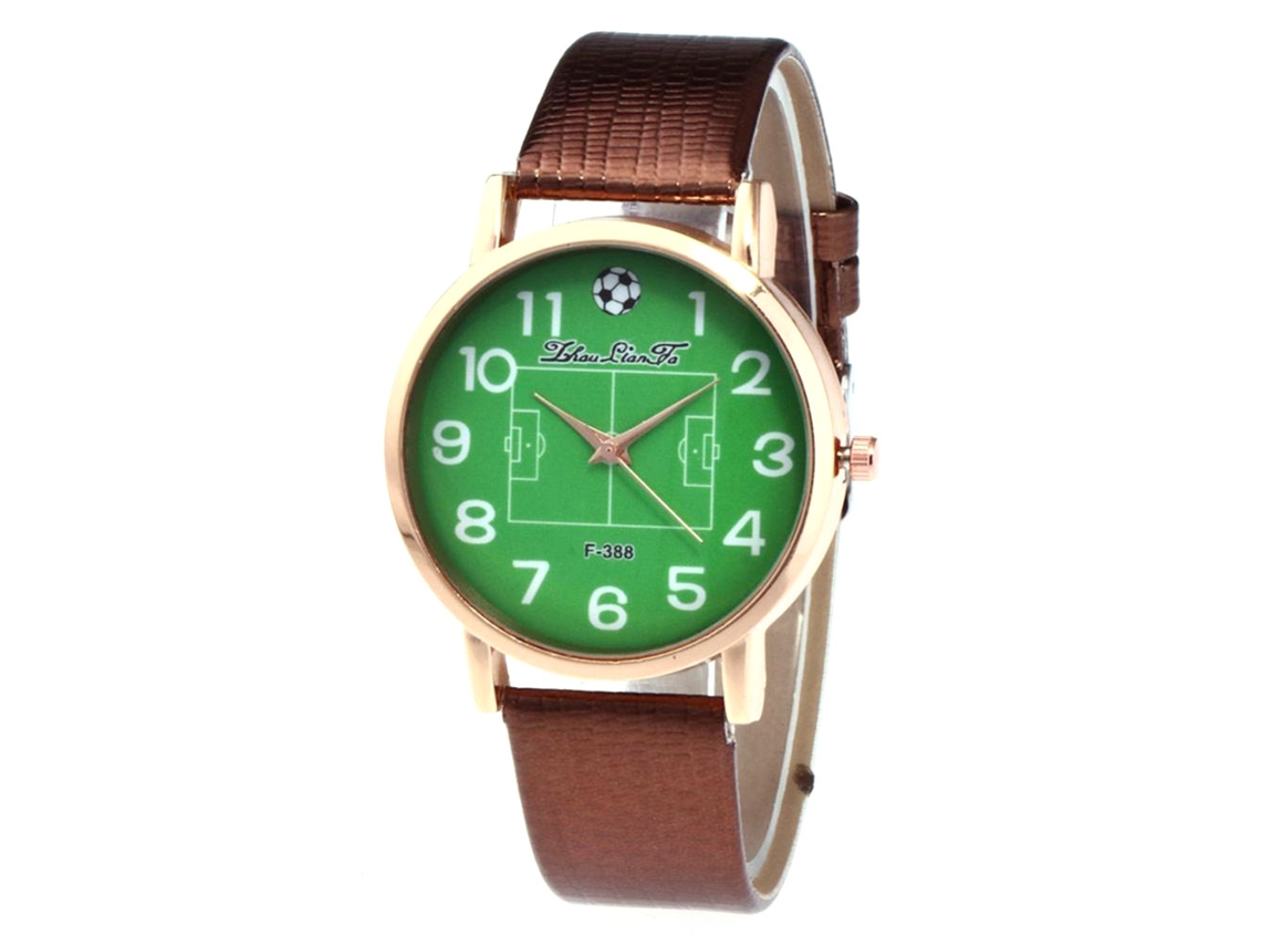 Reloj Hombre De Cuero Pu De Moda Casual 4 Colores Con Cuarzo Y Aleación Marrón