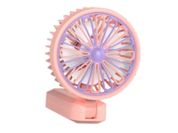 Ventilador de Mão Usb Recarregável 2 Velocidades Rosa
