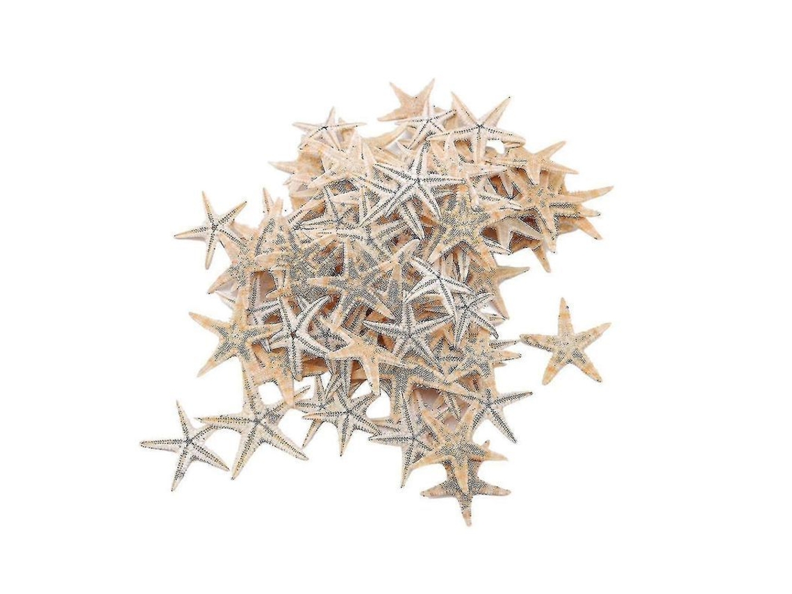100 Peças De Estrelas Do Mar Naturais 1-5cm Para Artesanato, Decoração De Praia, Casamento, Lar E Aquário