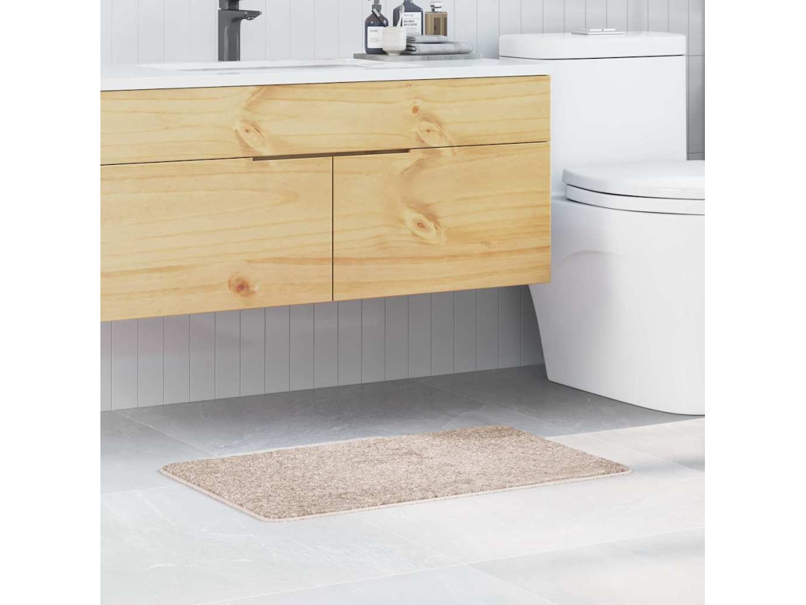 Vidaxl Tapete De Banho Antiderrapante Creme 50 X 80 Cm Pp