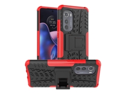 Capa Para Motorola Edge 2022 Com Textura De Pneu, Em Tpu + Pc, Com Suporte.
