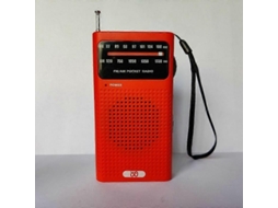 Rádio Portátil, Estação de Transistorizada, Bolso, Pequeno Fm/am com Alto falante GOKOCO (vermelho)