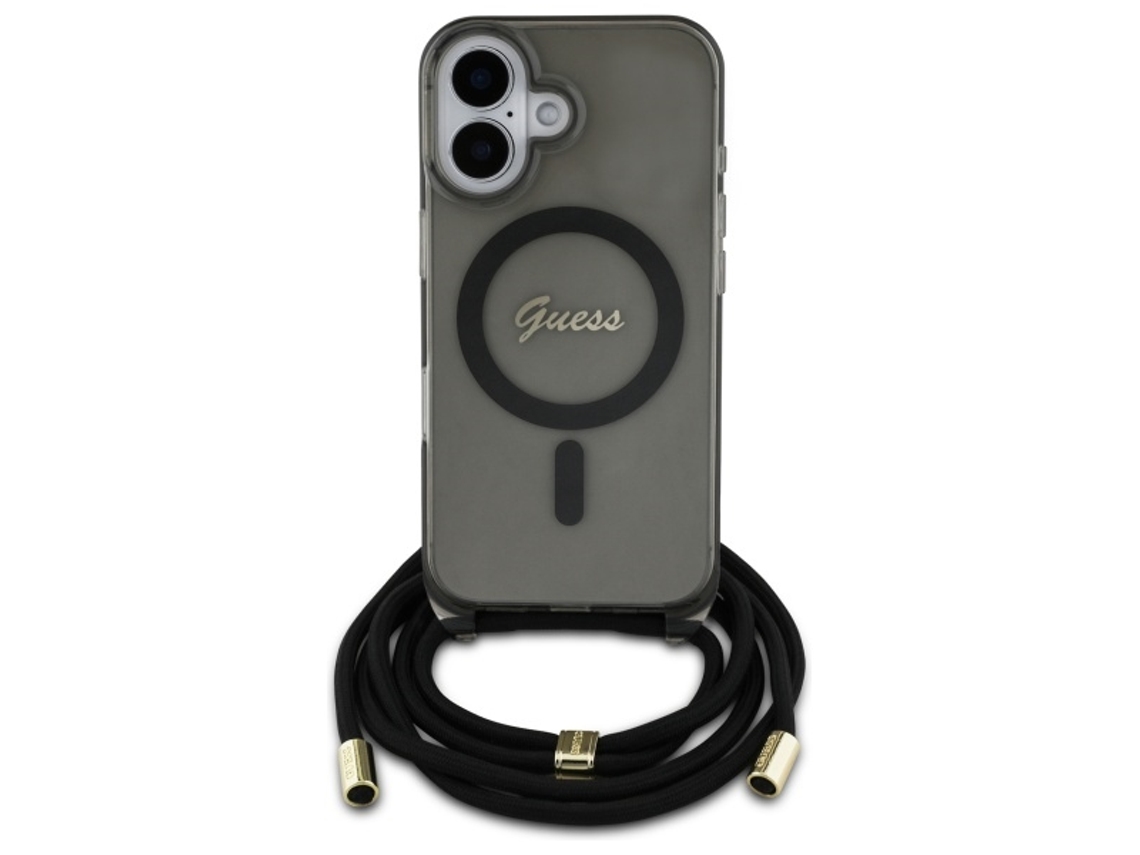 Capa Pega para iPhone 16 GUESS Rígida Preto