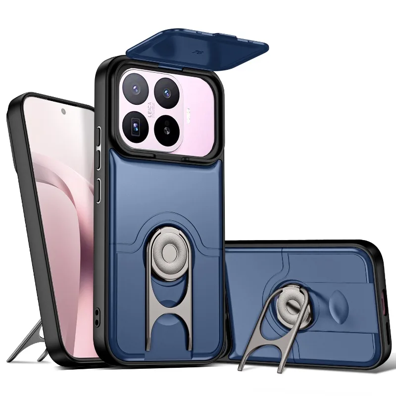(azul, Xiaomi 17) Capa Protetora Deslizante Para Câmera Com Suporte Reforçado, Capa Protetora Híbrida À Prova De Quedas.