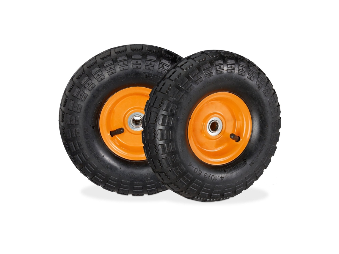 Pneus De Reposição Para Carrinho De Mão Com Aros De Aço Conjunto 2