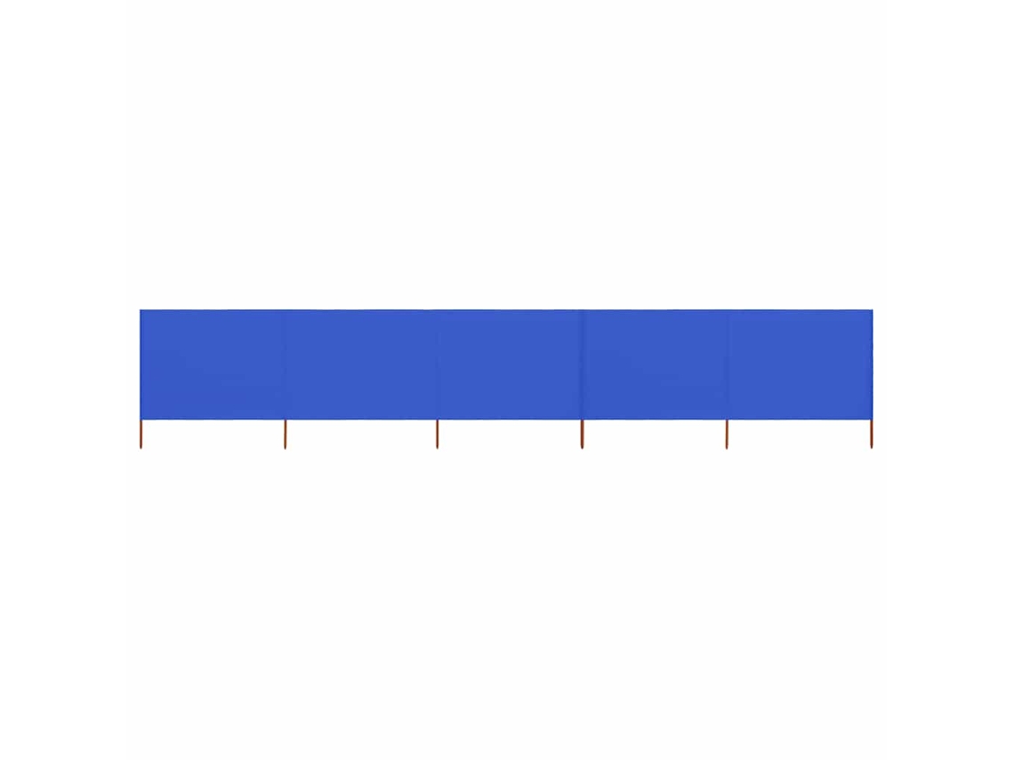 Vidaxl Para-vento Com 5 Painéis Em Tecido 600x160 Cm Azul-ciano