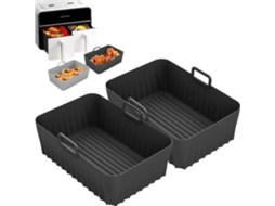 Acessórios Para Fritadeira Elétrica, Conjunto De 2 Formas De Silicone Para Ninja Foodi Af400eu Af300eu 9.5l, Para Instant Pot Ultenic Masterpro Dual