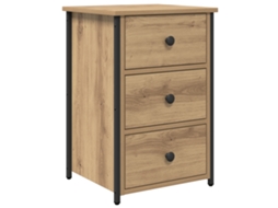 Conjunto 1 Mesa-de-cabeceira Vidaxl Castanho Madeira Recuperada Maciça (40 X 36 X 60 Cm)