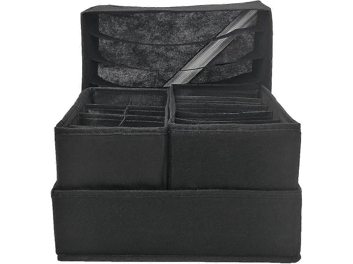 Caixa Para Guardar Roupas Íntimas, Conjunto De 4 Compartimentos Dobráveis ​​para Gavetas, Organizador De Armário. Olysi Shop