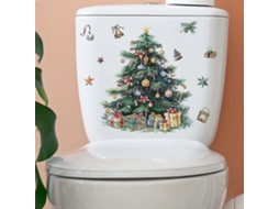 Adesivo De Vaso Sanitário Seebayas Com Árvore De Natal, Sino E Presente Para Banheiro. Decoração Para Casa. Hengjian