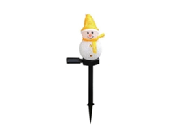 Farol Boneco Neve Solar Jardim Ip65 Luz Branca Quente | S/MARCA