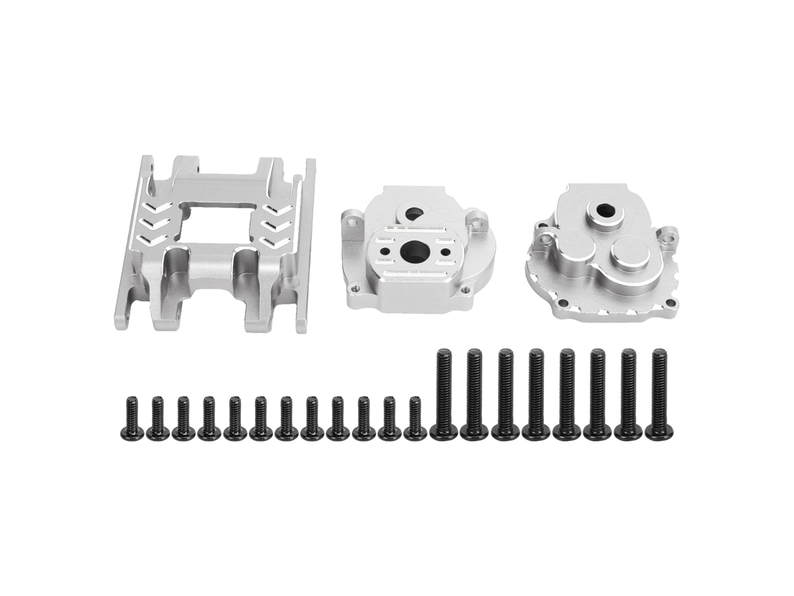 Mali carcaca e Base de Caixa de Engrenagens em Liga de Aluminio Baixo Ruido para Traxxas Trx4m 1/18 Prata