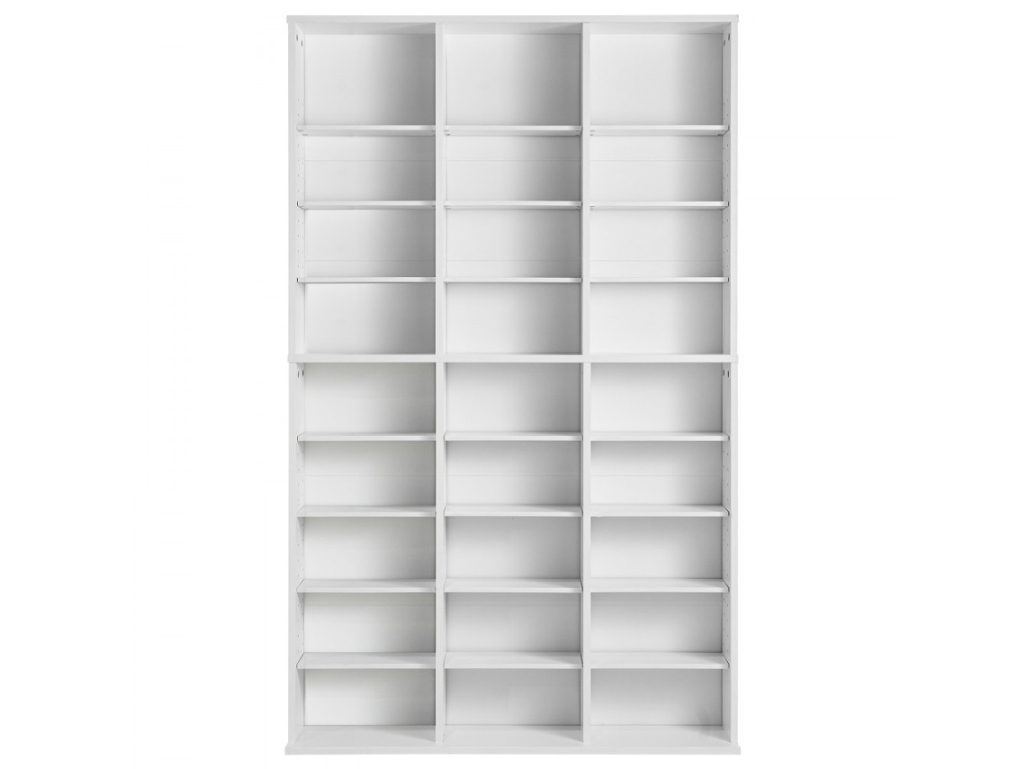 Estante De Armazenamento Para Cds/dvds Com 27 Compartimentos E 9 Níveis Capacidade Para 756 Cds Tekmaquinas