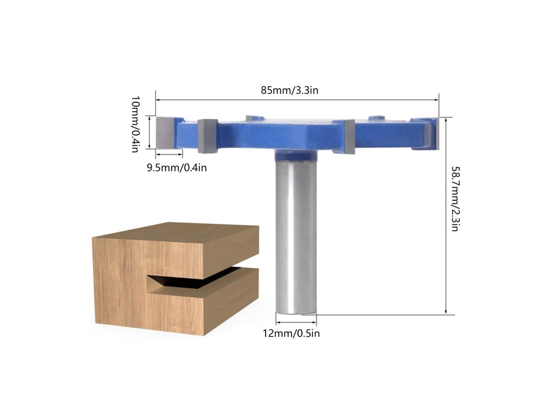Laxiscreed Moedor De Madeira Com Eixo De 12mm E Fresa De 6 Dentes Em Y Para Desbaste
