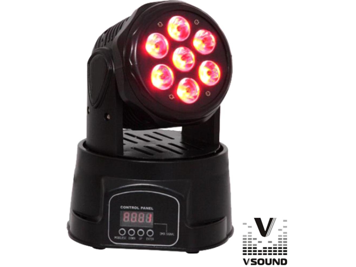 G-Ledmv710Rgbw :Moving Head Mini 7 Leds Cree 10W Rgbw Dmx Mic VSOUND