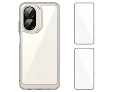 Capa Transparente De Tpu Para Xiaomi Redmi A5 4g (171,777,88,3 Mm) Da Série Mf2 Da Wanlonfeng Com 2 Peças De Vidro Temperado Transparente
