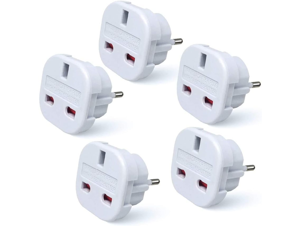 Adaptadores De Viagem Do Reino Unido Para A Ue, Adequados Para França, Alemanha, Espanha, Egito E China