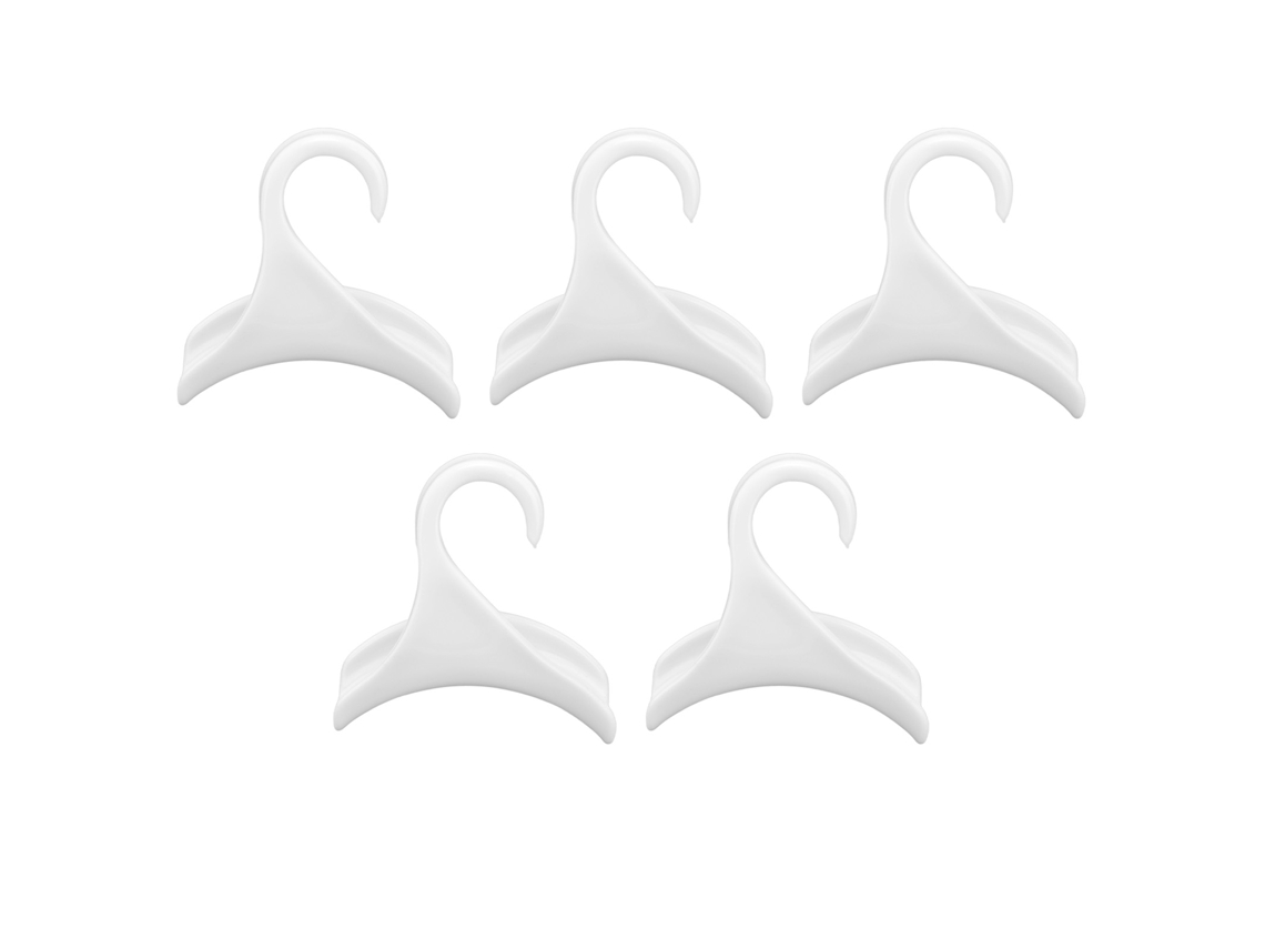 5pcs Bolsa Porta Cabide Saco Arco Armário Cabide Gancho Para Satchel Casaco Mochila Cinto Armazenamento Branco