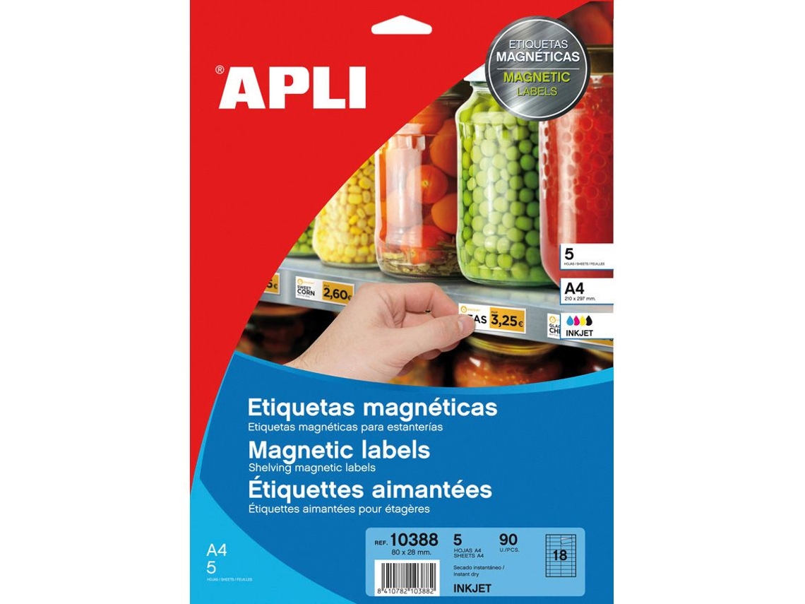 Etiquetas Magnéticas APLI A4