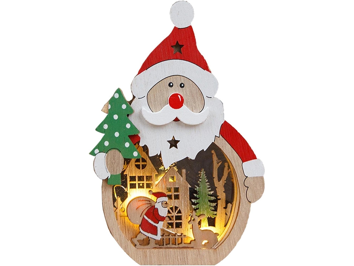 Decorações de Natal em Madeira com Luzes RNEMITERY