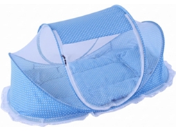 Tenda De Berço Para Bebê, Tenda De Praia Pop Up Em Tela Para Bebê Com Travesseiro E Cobertor, Não Requer Montagem, Azul
