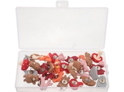 Conjunto De 30 Tachinhas Com Design Encantador Animais, Feitas De Resina E Aço, Multiuso Para Pendurar Fotos E Decorar