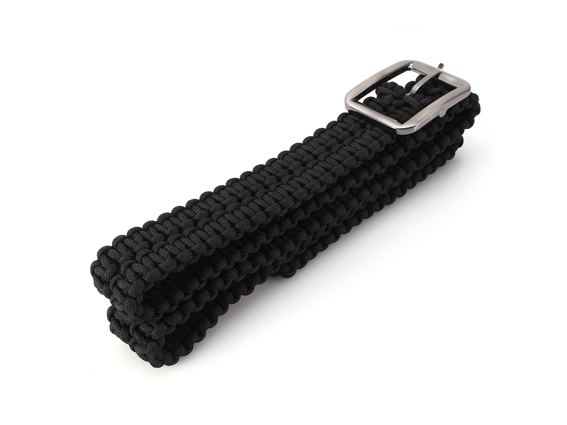 Cinto Paracord 550 de Aço com Fivela Preto