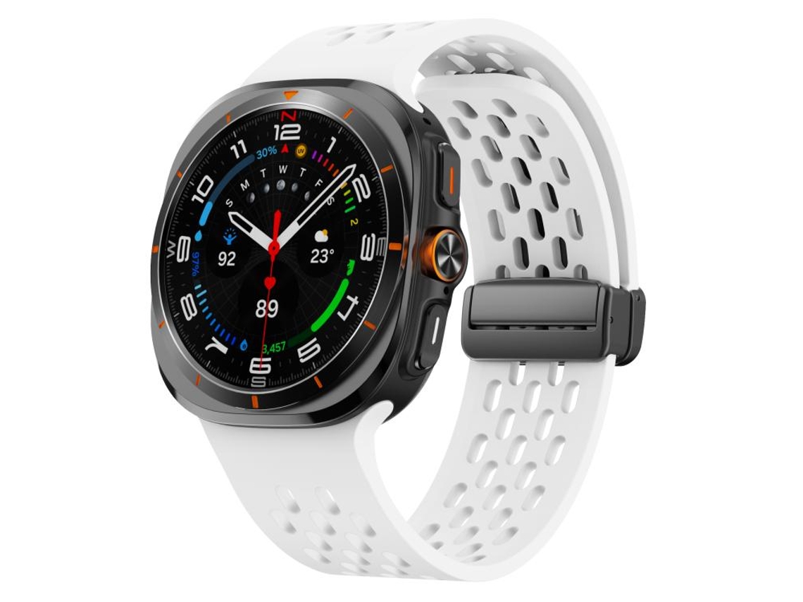 Bracelete para Samsung Galaxy Watch Ultra Malha Magnética de Silicone Branca XIAOMOYU (47mm)