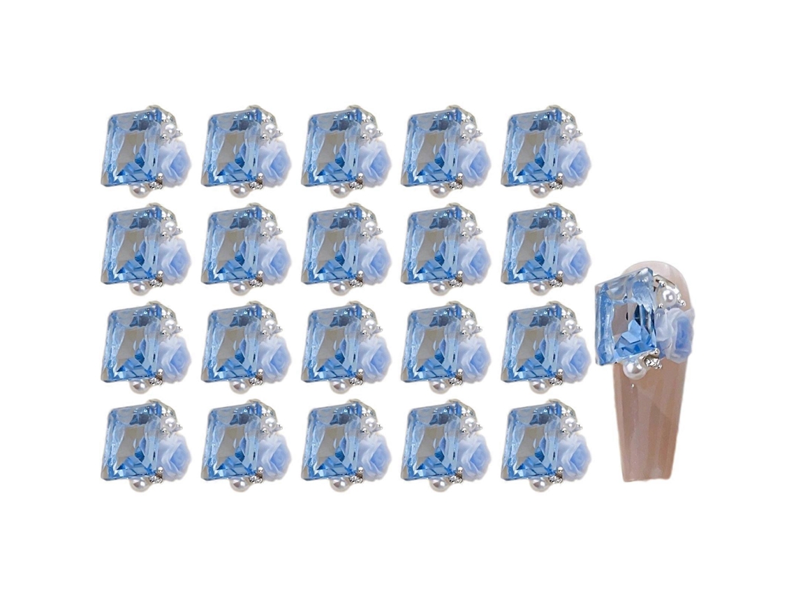 Pacote Com 4 Pingentes Para Unhas, Strass Multiformato, Cristal, Flor, Joias Para Unhas, Decoração Para Unhas De Acrílico Hengrongshen