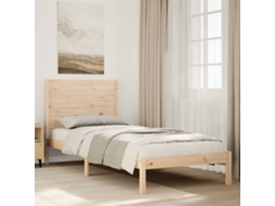 Vidaxl Cama Extra Longa Sem Colchão 90x220 Cm Madeira Maciça