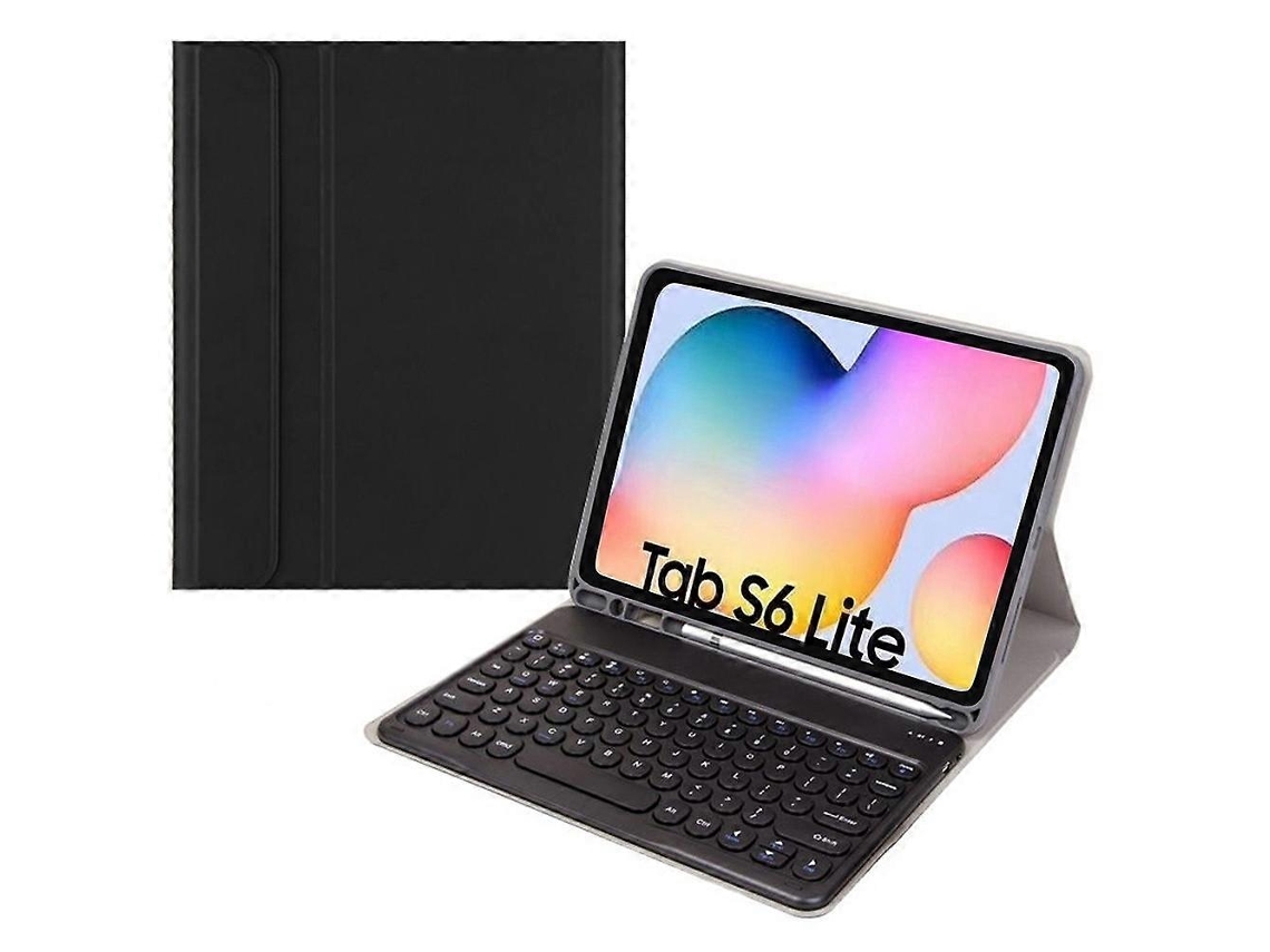 Capa Com Teclado Bluetooth, Compatível Com Samsung Galaxy Tab A7 10.4 2020, Couro Sintético