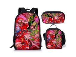 Conjunto De Mochilas Estudantis Sprunki Com Três Peças Mochila Desenho Animado, Bolsa Ombro, Estojo 20 Aquaforge