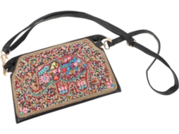 Bolsa De Ombro Feminina Com Miçangas, Modelo Clutch Com Estampa De Elefante, Leve E Prática.