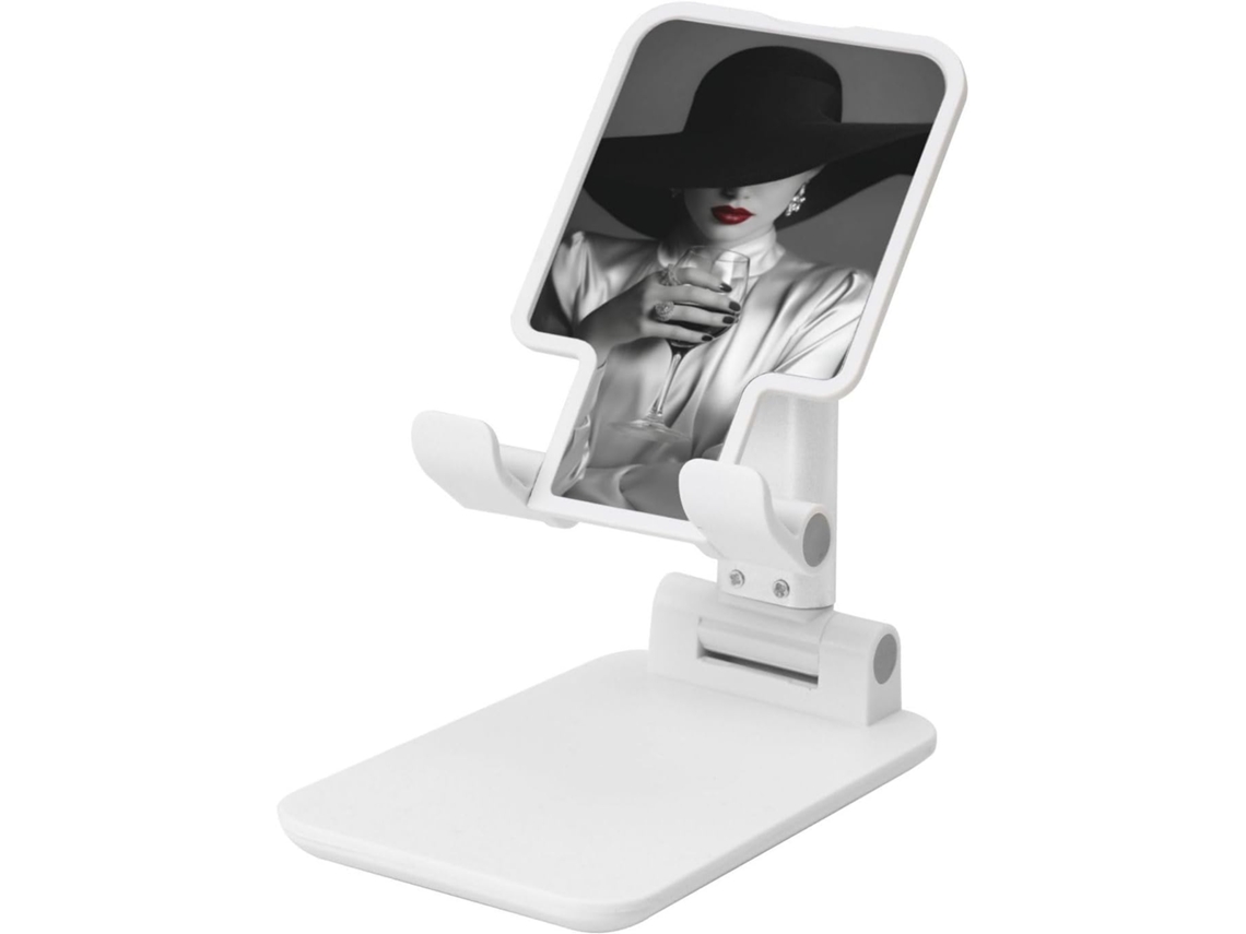 Elegante Porta Batom Feminino Com Aba Larga, Design Dobrável, Ângulo E Altura Ajustáveis Suporte Portátil Para Celular