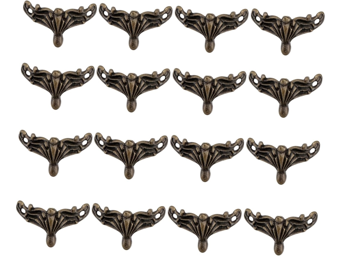 Uonlytech Conjunto De 12 Pés Suporte Liga Metálica Para Caixas, Acessórios Para Móveis, Pés Protetores E Duráveis Para