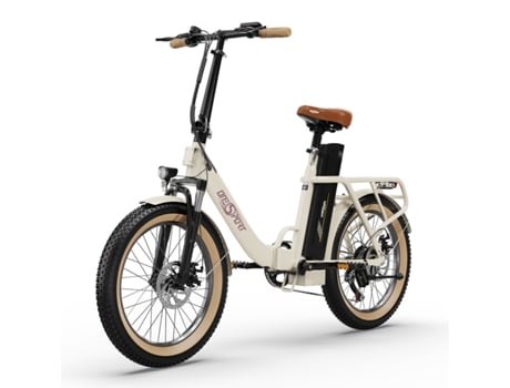Bicicleta Eléctrica ONESPORT Ot16-2 Bege 250W Motor 48V17Ah Velocidade Máxima 25Km/H