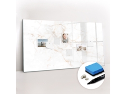Quadro Magnético Decorativo Mármore Elegante Para O Quarto Das Crianças Espelharte (120x60 Cm)