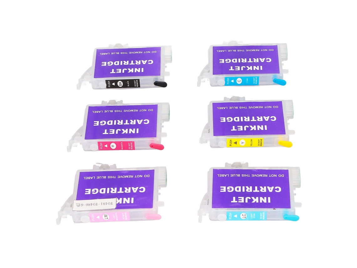 6pcs Cartucho de Tinta para Impressora Stylus Photo R200 R220 R300 R300m R320 com Cores Diversas